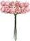 120 pcs Mini Paper Flowers,Mulberry Paper 1/2" Artificial Rose Flower with Stem for DIY Crafts Projects Scrapbooking Wedding Decorations (Pink)
